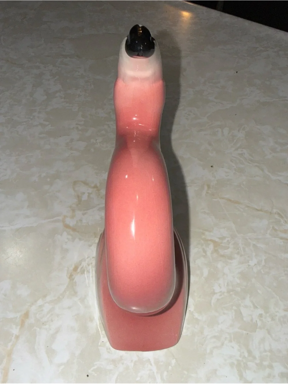 Pink Ceramic Flamingo Figurine - Decorative Home Accent